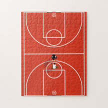 Basketball Court Aerial Illustration