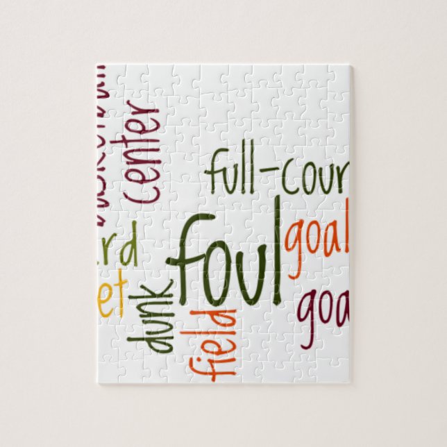 Puzzle Basketball Game Beautiful amazing text quote  (Vertical)