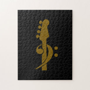 Puzzle Bass Guitar Player Music