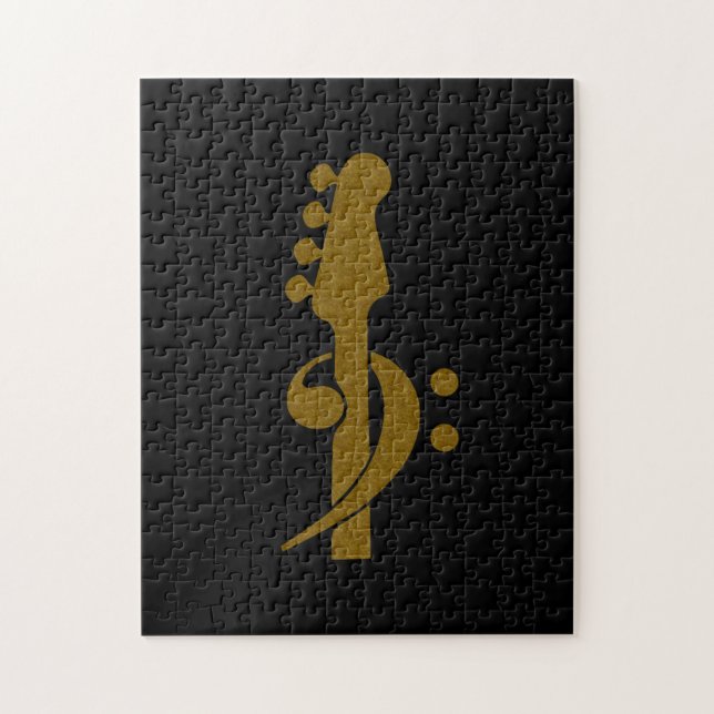 Puzzle Bass Guitar Player Music (Vertical)