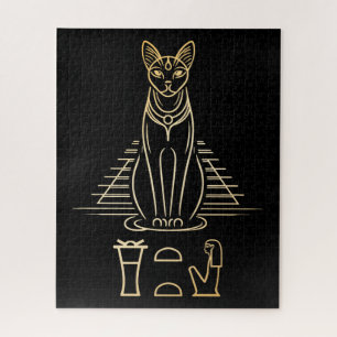 Puzzle Bastet con nombre en jeroglíficos y pirámide de Eg