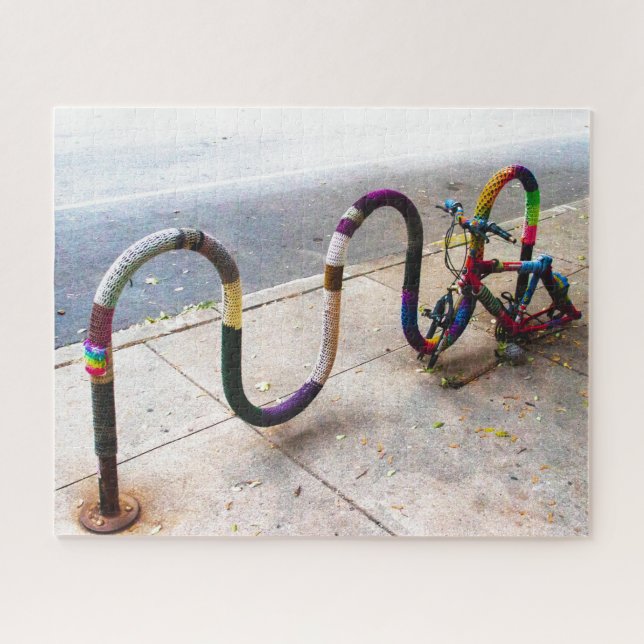 Puzzle Bastidor para bicicletas de punto - Chicago, Illin (Horizontal)