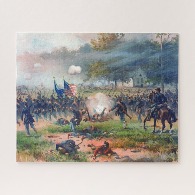 Puzzle Batalla de Antietam Thure de Thulstrup 1887 Restau (Horizontal)