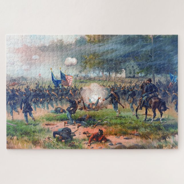 Puzzle Batalla de Antietam Thure de Thulstrup 1887 Restau (Horizontal)