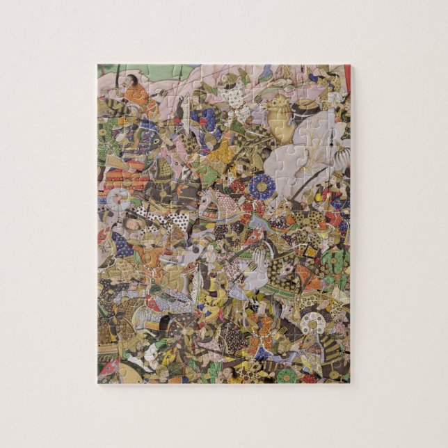 Puzzle Batalla de Bundi, del Akbarnama, c.1590 (gouac (Vertical)