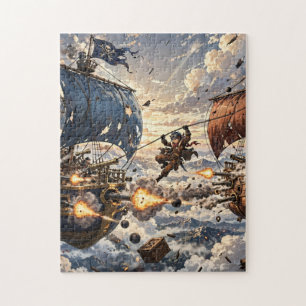 Puzzle Batalla de Dirigibles de Piratas del Cielo