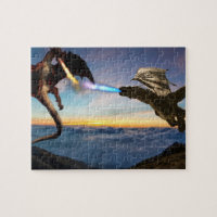 Batalla de Respiración de Fuego Dragón Wyvern