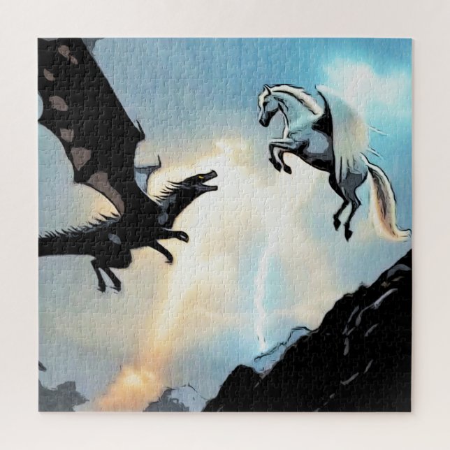 Puzzle Batalla del Dragón y Pegasus (Vertical)
