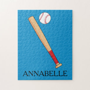 Puzzle Bate de béisbol con patrón de bola