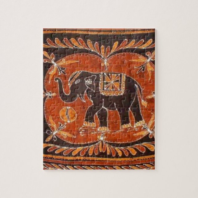 Puzzle Batik del elefante (Vertical)