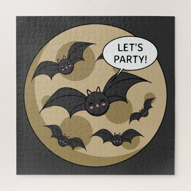 Puzzle Bats con Fiesta en plena luna (Vertical)