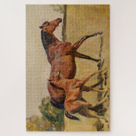 Puzzle Bay Brown roció la yegua y el puerco