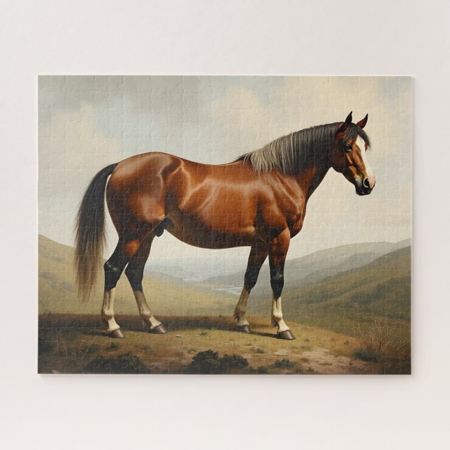 Puzzle Bay Pony en un moro (Horizontal)