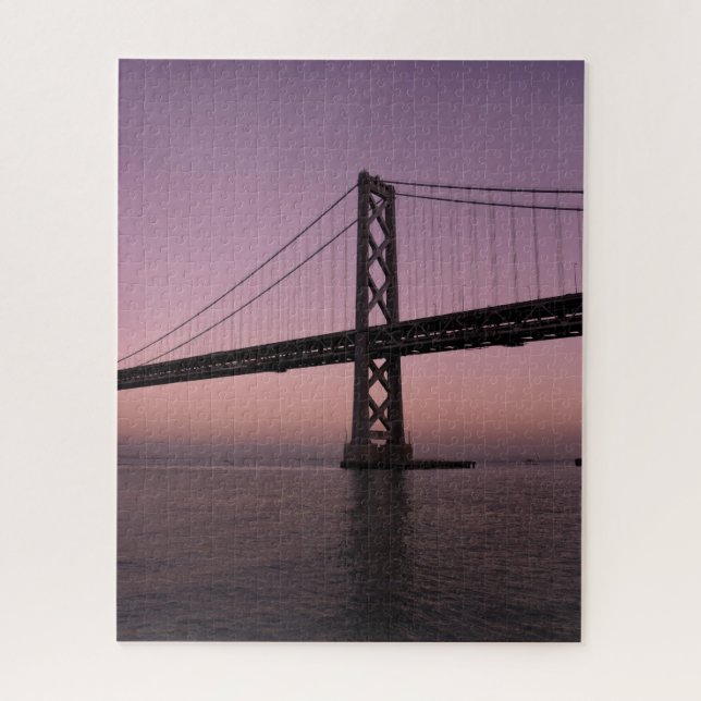 Puzzle Baybridge bajo el cielo rosado (Vertical)