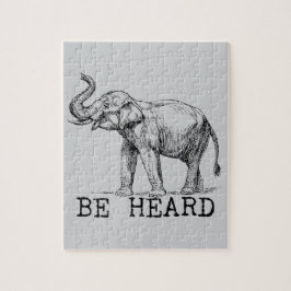 Puzzle Be Heard Cute Elephant