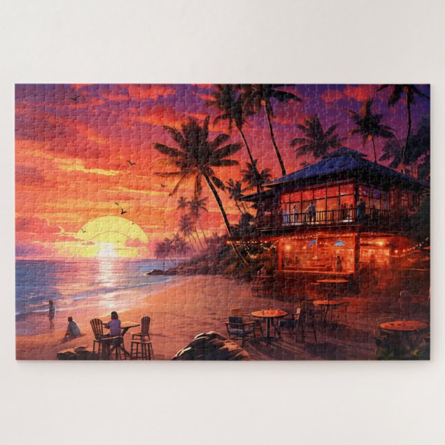 Puzzle 🌅 Beach Bar Sunset (Horizontal)