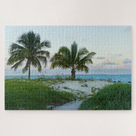 Puzzle Beach Boardwalk en las Bahamas al atardecer