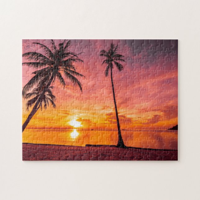 Puzzle Beach Sunset (Horizontal)
