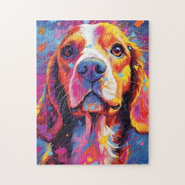 Puzzle Beagle colorido (Vertical)