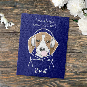Puzzle Beagle Divertido Personalizado Enfriando