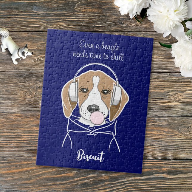 Puzzle Beagle Divertido Personalizado Enfriando (Subido por el creador)