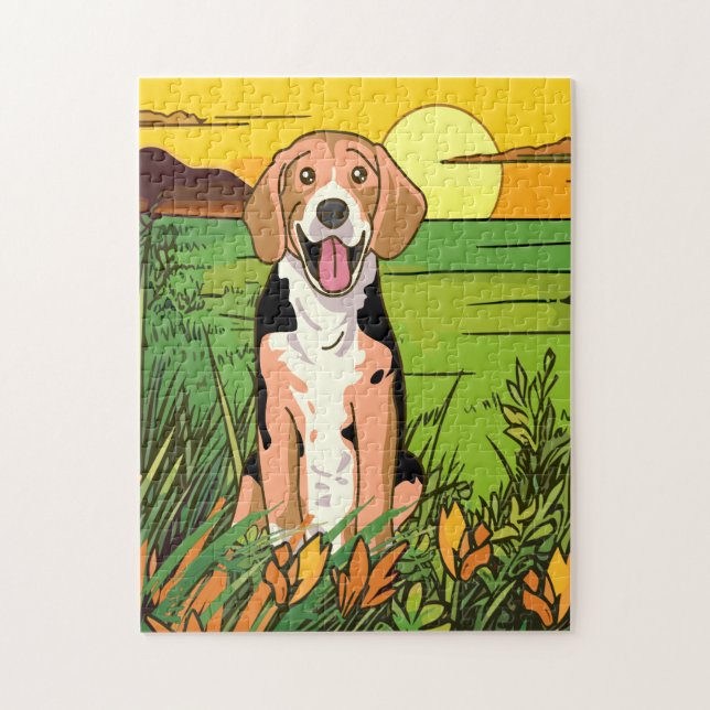 Puzzle Beagle Dog (Vertical)