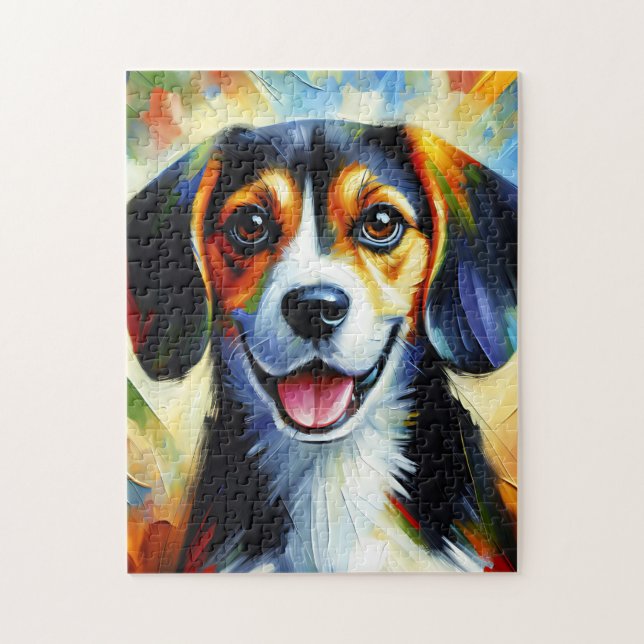 Puzzle Beagle Dog Acrylic Print Dog Lover Gift (Vertical)