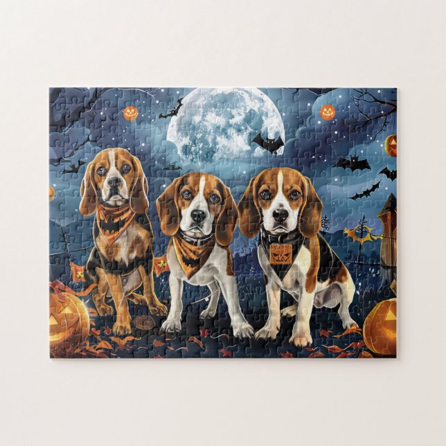 Puzzle Beagle Halloween Espeluznante (Horizontal)