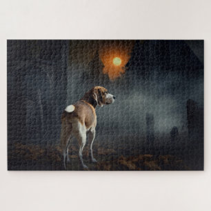 Puzzle Beagle Halloween Scary