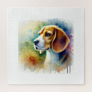 Puzzle Beagle Harrier Dog 010824AREF102 - Watercolor