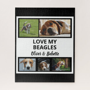 Puzzle Beagle Lovers Personalizado Cachorro y Collage de 