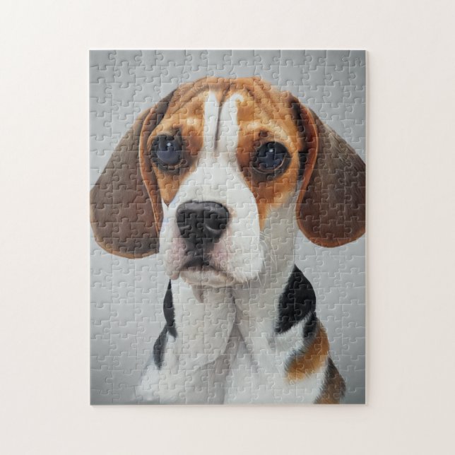 Puzzle Beagle Portrait Gouache Bella Artes (Vertical)
