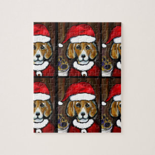PUZZLE BEAGLE SANTA