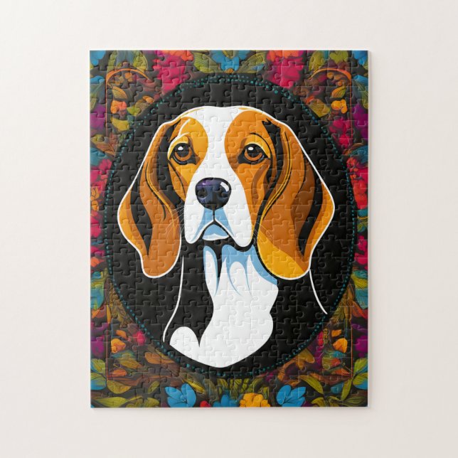 Puzzle Beagle Vibrant (Vertical)