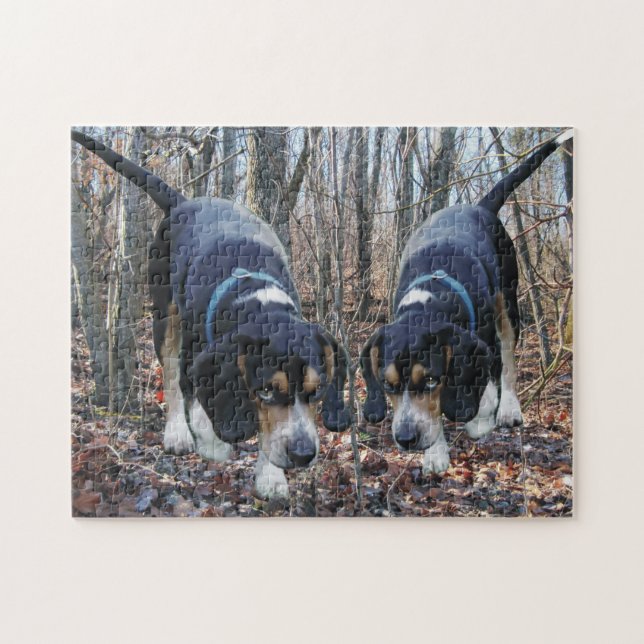 Puzzle Beagles de la caza (Horizontal)