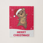 Puzzle Bear Merry Christmas Winter Animals Bears Jigsaw P<br><div class="desc">Oso para Navidades con luces de hadas. Animales divertidos con regalos y nieve para las vacaciones. También es gracioso para los Navidades en julio. Los osos son animales dulces y perfectos para los Navidades.</div>