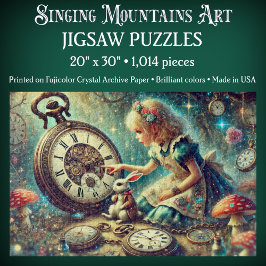 Puzzle Beautiful Alice and Rabbit Fairytale Art