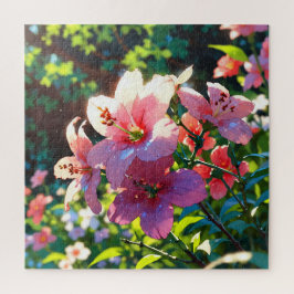 Puzzle Beautiful anime flowers illustration