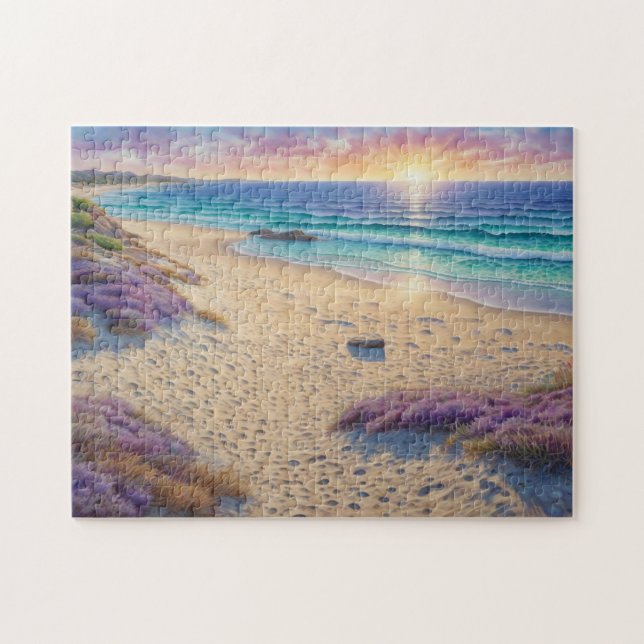 Puzzle Beautiful Beach Waves and Shore Art (Horizontal)