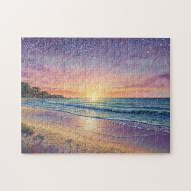 Puzzle Beautiful Beach Waves and Shore Art (Horizontal)