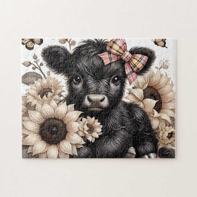 Puzzle Beautiful Highland Cow (Horizontal)