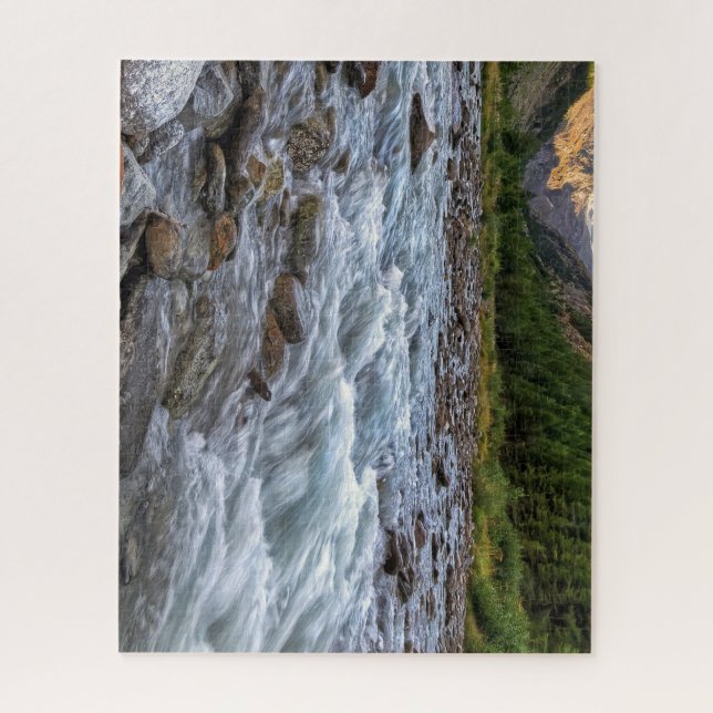 Puzzle Beautiful Mountain Stream Flowing Over Rocks (Vertical)