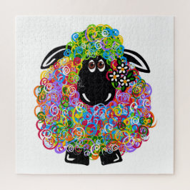 Puzzle Beautiful Rainbow Sheep Of The Family