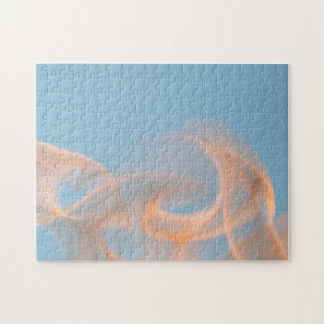 Puzzle Beautiful Romantic Fire Flames Photography Blue (Horizontal)