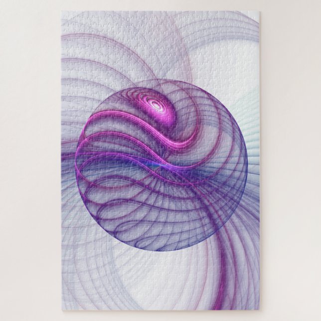 Puzzle Beautiful Swing Modern Abstract Fractal Art Pink (Vertical)