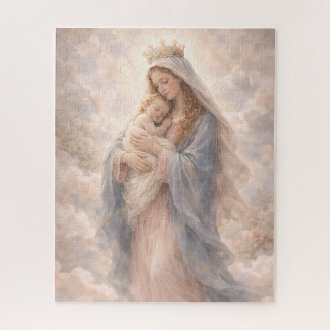 Puzzle Beauty of Motherhood Faith Unconditional Love Gift (Vertical)