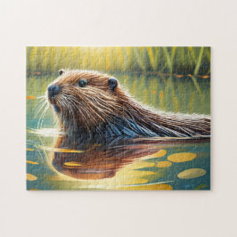 Puzzle Beaver Jigsaw rompe pintura digital