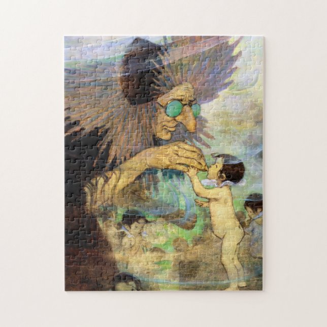 Puzzle Bebé de agua y hada, Jessie Willcox Smith (Vertical)