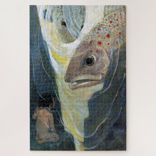 Puzzle Bebé de agua y peces, Jessie Willcox Smith (Vertical)