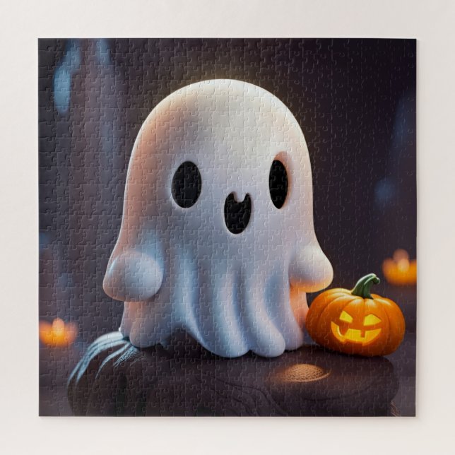 Puzzle Bebé Fantasma Típico personaje de Halloween (Vertical)
